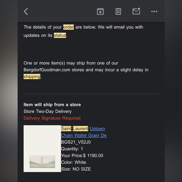 Saint Laurent Uptown YSL Monogram Grain de Poudre Wallet on Chain w/ Card Case - Picture 2 of 11